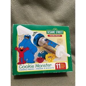 Sesame Street Cookie Monster Cookie Press Vintage 1998 Hamilton Beach New Open